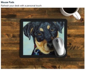 pet portrait mousepad